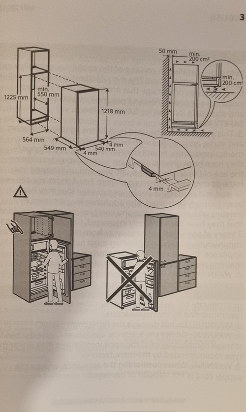 Frigorifero medio da incasso